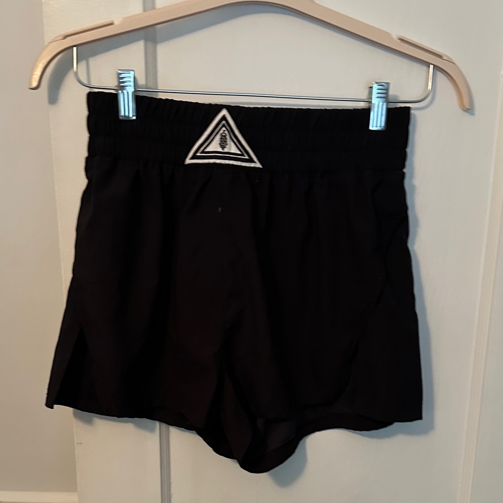 FP Movement by Free People Black Athletic Shorts with Contrast Waist Triangle